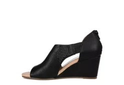 Journee Collection Womens Aretha Wedge Sandal - Black -Fashion Shoe Store US 01 102152 03