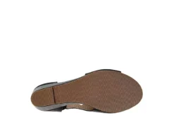 Journee Collection Womens Aretha Wedge Sandal - Black -Fashion Shoe Store US 01 102152 06