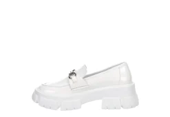 Steve Madden Womens Trifecta Loafer - White -Fashion Shoe Store US 01 105877 03