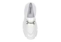 Steve Madden Womens Trifecta Loafer - White -Fashion Shoe Store US 01 105877 05