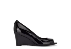 Nine West Womens Cape 9x9 Wedge - Black -Fashion Shoe Store US 01 107192 01