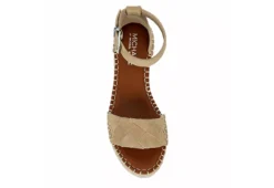 Michael By Michael Shannon Womens Bridgette Wedge Sandal - Tan -Fashion Shoe Store US 01 107382 05