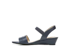Lifestride Womens Yuma Wedge Sandal - Navy -Fashion Shoe Store US 01 201297 03