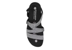 Skechers Womens Reggae Slim - Sweet Route Womens Sandal - Black -Fashion Shoe Store US 01 202492 03