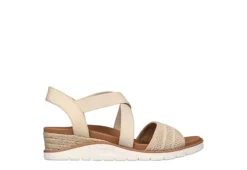 Skechers Womens Arch Fit Beach Kiss Sandal - Natural -Fashion Shoe Store US 01 202836 01