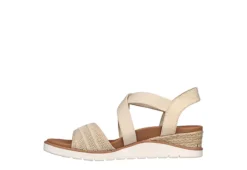 Skechers Womens Arch Fit Beach Kiss Sandal - Natural -Fashion Shoe Store US 01 202836 02