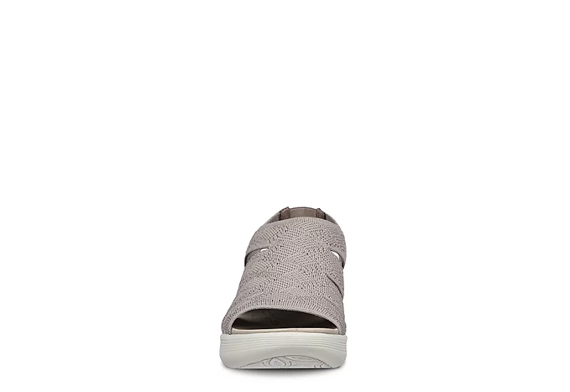 Skechers Womens Pier Lite-memory Maker Sandal - Taupe 3 Skechers Womens Pier Lite-memory Maker Sandal - Taupe - Image 3