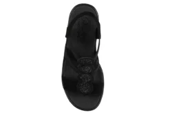 Skechers Womens Rumble On - Camp Glam Wedge Sandal - Black -Fashion Shoe Store US 01 203242 03