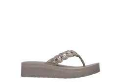 Skechers Womens Happy Spring Flip Flop Sandal - Taupe 8 Skechers Womens Happy Spring Flip Flop Sandal - Taupe -Fashion Shoe Store US 01 203257 01