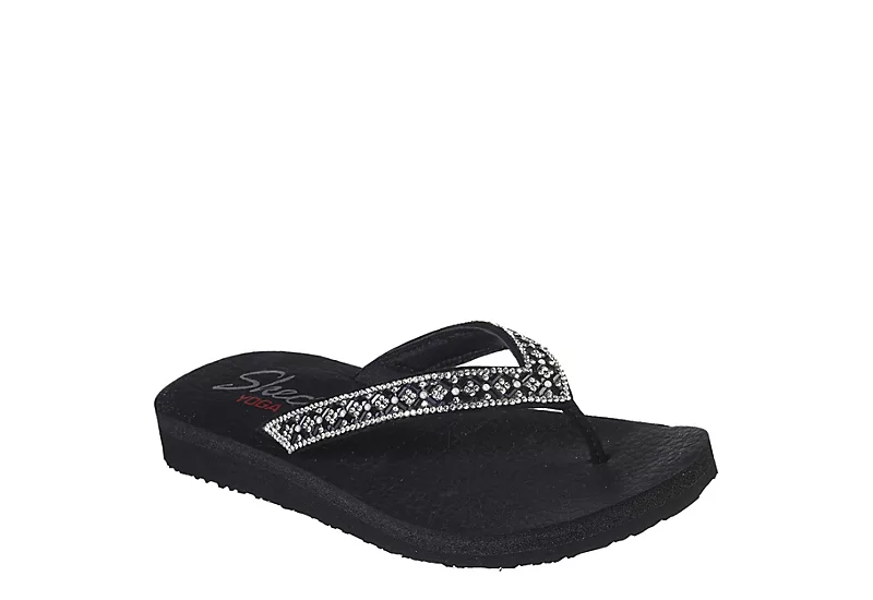 Skechers Womens Lotus Bae Flip Flop Sandal - Black 1 Skechers Womens Lotus Bae Flip Flop Sandal - Black
