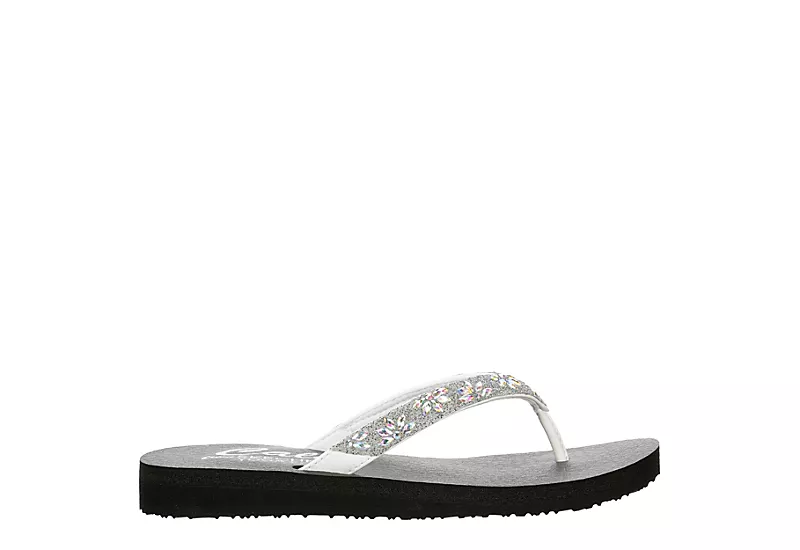 Skechers Womens Love Letter Flip Flop Sandal - White 2 Skechers Womens Love Letter Flip Flop Sandal - White - Image 2