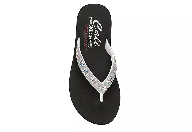 Skechers Womens Love Letter Flip Flop Sandal - White 6 Skechers Womens Love Letter Flip Flop Sandal - White - Image 6