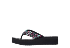 Skechers Womens Lovely Oasis Flip Flop Sandal - Black 9 Skechers Womens Lovely Oasis Flip Flop Sandal - Black -Fashion Shoe Store US 01 203267 02
