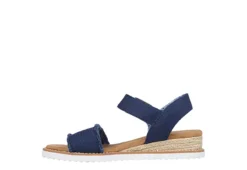 Skechers Womens Desert Kiss - Adobe Princess Wedge Sandal - Navy -Fashion Shoe Store US 01 203275 02