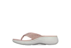 Skechers Womens Dazzle- Arch Fit Flip Flop Sandal - Pink -Fashion Shoe Store US 01 203276 02