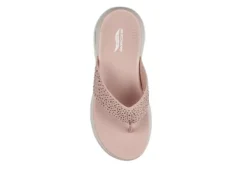 Skechers Womens Dazzle- Arch Fit Flip Flop Sandal - Pink -Fashion Shoe Store US 01 203276 03