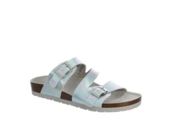 Bjorndal Womens Delaney Footbed Sandal - Silver