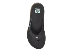 Reef Womens Santa Ana Flip Flop Sandal - Black -Fashion Shoe Store US 01 203343 02