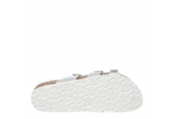 Birkenstock Womens Franca Vegan Footbed Sandal - Silver -Fashion Shoe Store US 01 203366 06