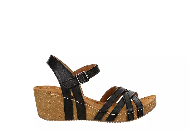 Bjorndal Womens Lily Wedge Sandal - Black 2 Bjorndal Womens Lily Wedge Sandal - Black - Image 2