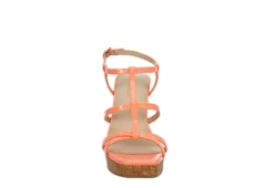 Michael By Michael Shannon Womens Natalia Wedge Sandal - Coral -Fashion Shoe Store US 01 203419 02
