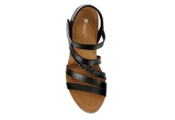 Xappeal Womens Maggy Wedge Sandal - Black -Fashion Shoe Store US 01 203423 05