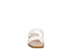 Michael By Michael Shannon Womens Patrice Wedge Sandal - White -Fashion Shoe Store US 01 203429 02