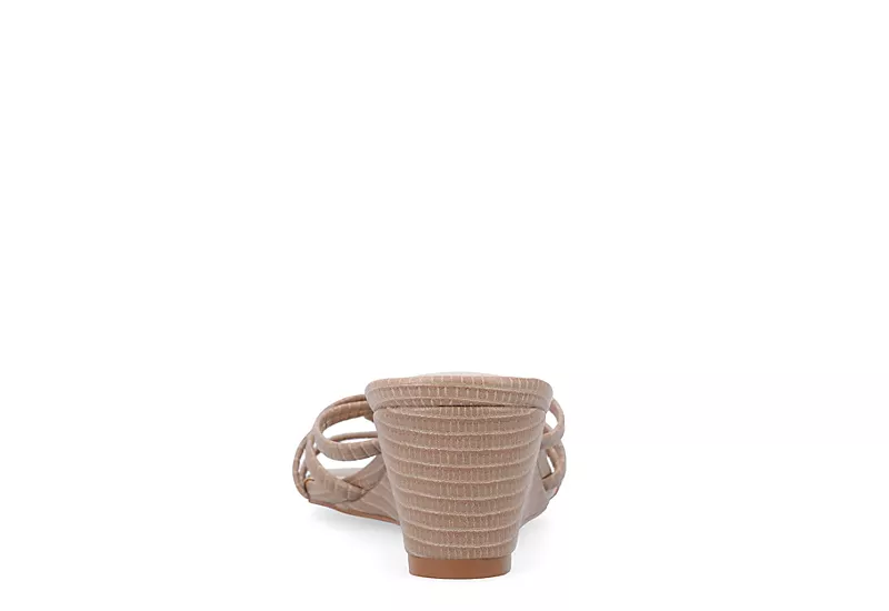 Journee Collection Womens Blayke Wedge Slip On Sandal - Taupe 5 Journee Collection Womens Blayke Wedge Slip On Sandal - Taupe - Image 5