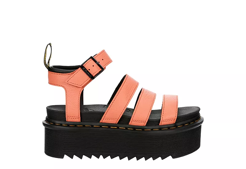 Dr. Martens Dr.martens Womens Blaire Quad Pisa Sandal - Coral 2 Dr. Martens Dr.martens Womens Blaire Quad Pisa Sandal - Coral - Image 2