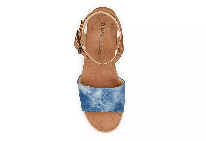 Toms Womens Diana Wedge Sandal - Denim 4 Toms Womens Diana Wedge Sandal - Denim - Image 4