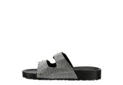 Madden Girl Womens Teddy Footbed Slide Sandal - Black -Fashion Shoe Store US 01 250030 03