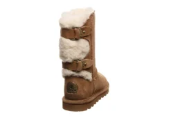 Bearpaw Womens Eloise Wide Calf Fur Boot - Tan -Fashion Shoe Store US 01 300747 04