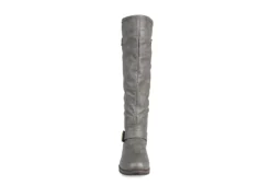 Journee Collection Womens Spokane Extra Wide Calf Tall Boot - Dark Grey -Fashion Shoe Store US 01 300946 02