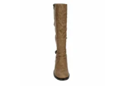 Xappeal Womens Nadeen Wide Calf Riding Boot - Taupe -Fashion Shoe Store US 01 301863 02