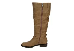 Xappeal Womens Nadeen Wide Calf Riding Boot - Taupe -Fashion Shoe Store US 01 301863 03