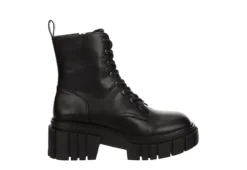 Madden Girl Womens Philly Lace Up Boot - Black -Fashion Shoe Store US 01 302631 01