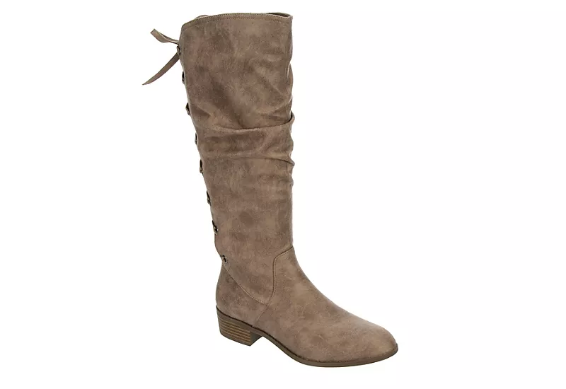 Xappeal Womens Cheyenne Wide Calf Tall Boot - Taupe 1 Xappeal Womens Cheyenne Wide Calf Tall Boot - Taupe