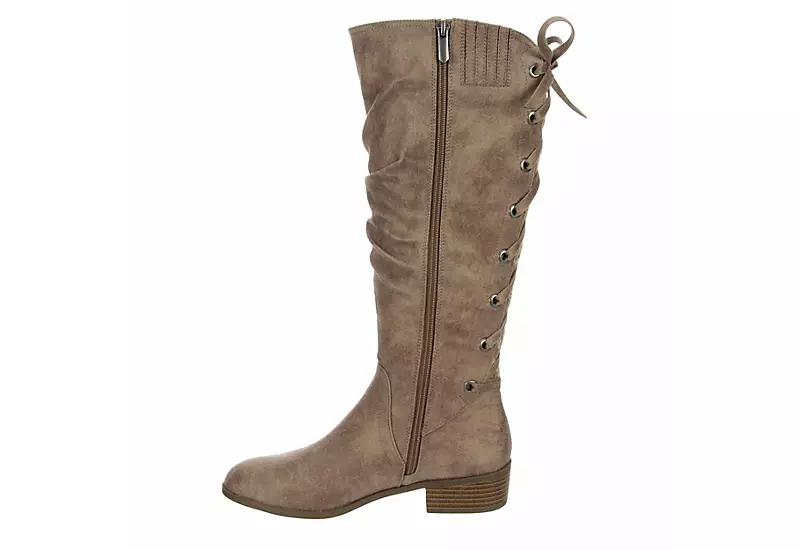 Xappeal Womens Cheyenne Wide Calf Tall Boot - Taupe 4 Xappeal Womens Cheyenne Wide Calf Tall Boot - Taupe - Image 4