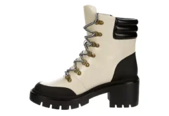 Michael By Michael Shannon Womens Natacha Lace-up Boot - Ivory -Fashion Shoe Store US 01 302785 03
