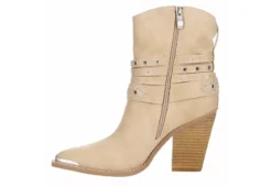 Michael By Michael Shannon Womens Dottie Western Boot - Beige -Fashion Shoe Store US 01 302820 03