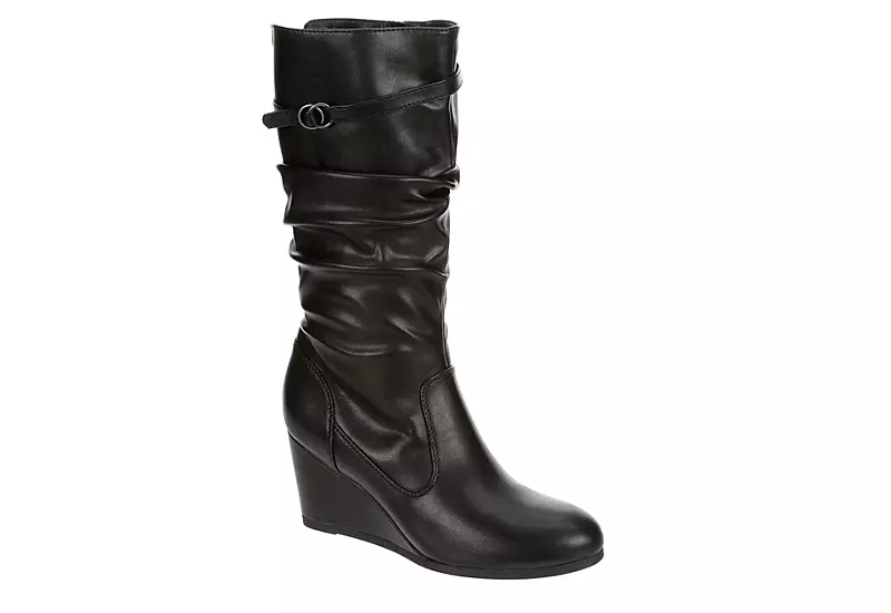 Lauren Blakwell Womens Johanna Wedge Boot - Black 1 Lauren Blakwell Womens Johanna Wedge Boot - Black