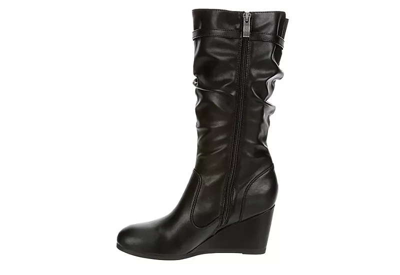 Lauren Blakwell Womens Johanna Wedge Boot - Black 4 Lauren Blakwell Womens Johanna Wedge Boot - Black - Image 4