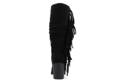 Journee Collection Womens Hartly Fringed Wide Calf Dress Boot - Black 11 Journee Collection Womens Hartly Fringed Wide Calf Dress Boot - Black -Fashion Shoe Store US 01 303177 04