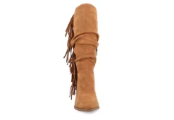 Journee Collection Womens Hartly Fringed Wide Calf Dress Boot - Tan 9 Journee Collection Womens Hartly Fringed Wide Calf Dress Boot - Tan -Fashion Shoe Store US 01 303180 02