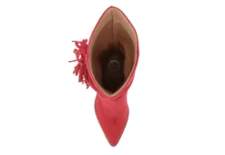 Journee Collection Womens Hartly Fringed Extra Wide Calf Dress Boot - Red -Fashion Shoe Store US 01 303199 05