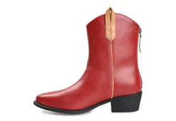Journee Collection Womens Novva Western Ankle Boot - Red -Fashion Shoe Store US 01 303313 03