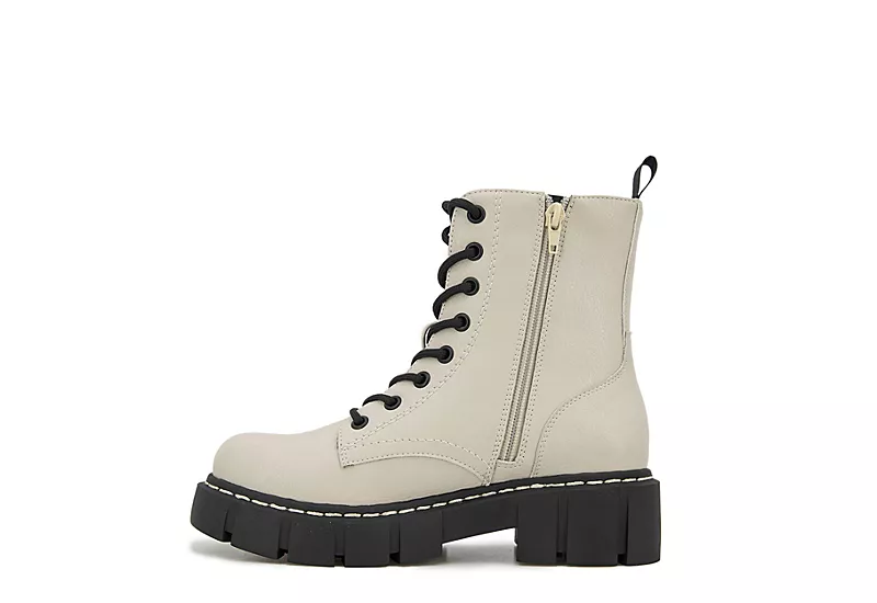 Unionbay Womens Lester Combat Boot - Off White 3 Unionbay Womens Lester Combat Boot - Off White - Image 3