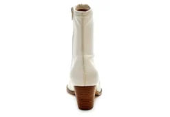 Coconuts Womens Kyra Ankle Western Boot - Bone -Fashion Shoe Store US 01 303526 04