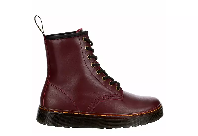 Dr. Martens Dr.martens Womens Zavala Combat Boot - Red 2 Dr. Martens Dr.martens Womens Zavala Combat Boot - Red - Image 2