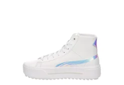 Puma Womens Kaia High Top Platform Sneaker - White 10 Puma Womens Kaia High Top Platform Sneaker - White -Fashion Shoe Store US 01 400758 03